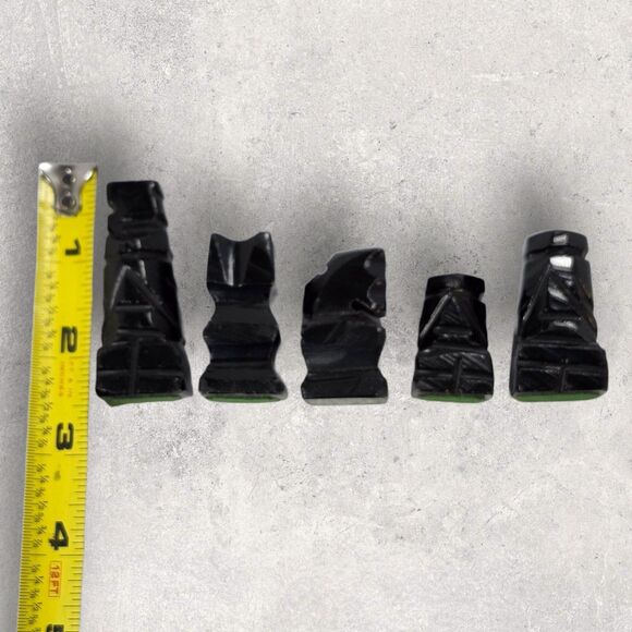 Vintage Onyx & Marble Chess Pieces Lot – Incomplete Set, Replacement/Crafts - Picture 16 of 16